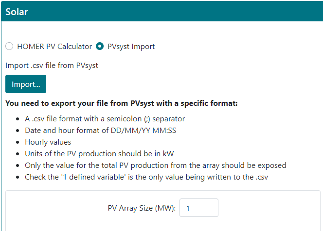 Imported pv