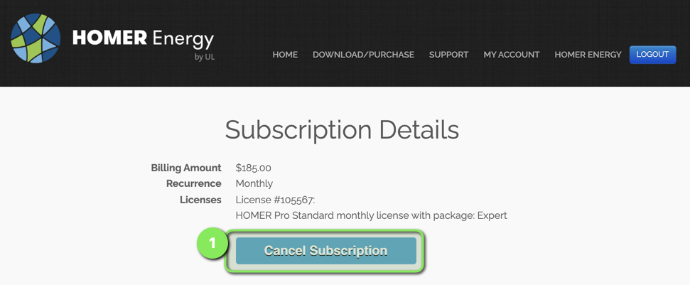 Cancel Subscription